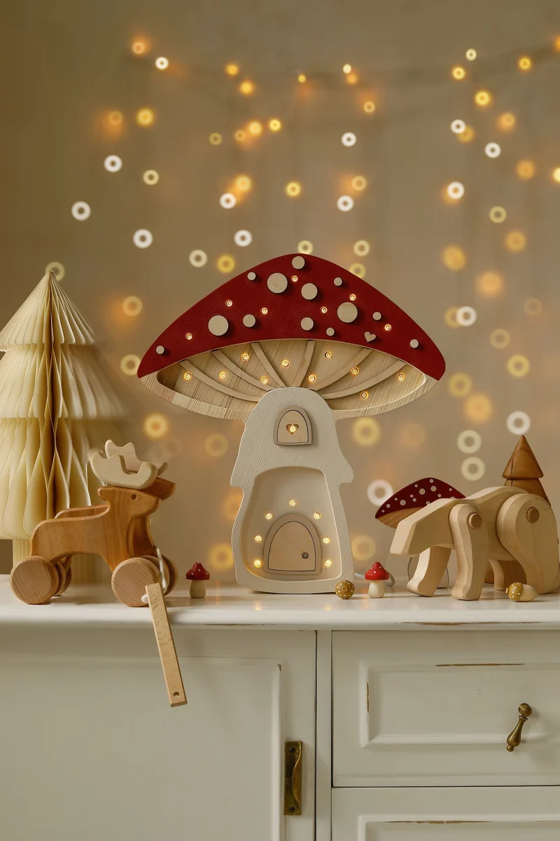 Little Lights Pilzhaus Nachtlicht | Feen Rot