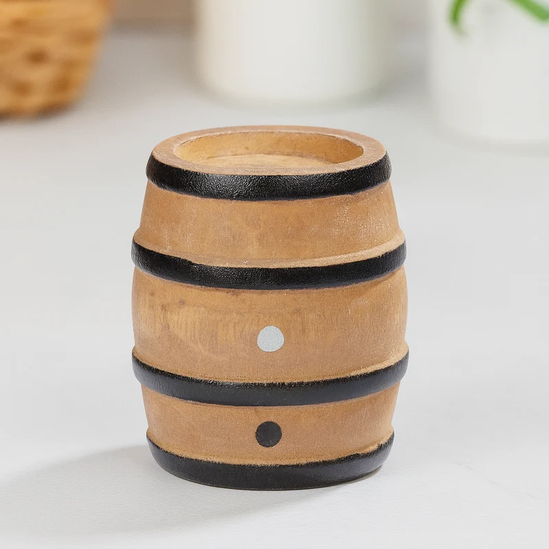 Miniatur Fass ca. 5x3,5cm – Wichtel Zubehör aus Holz für Dioramen