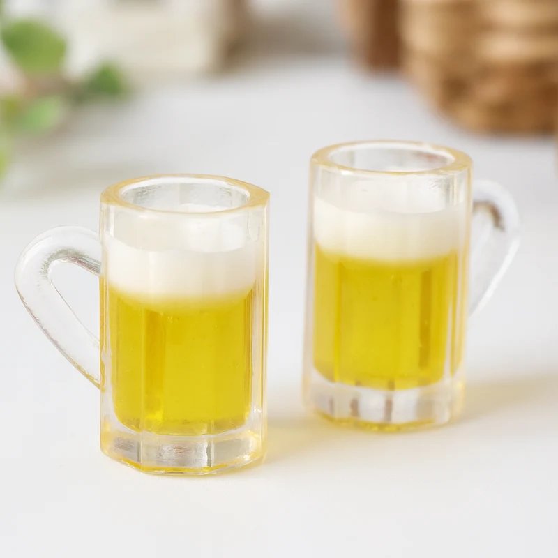 Miniatur Bierglas 2-teilig ca. 3,5x1cm – Wichtel Zubehör