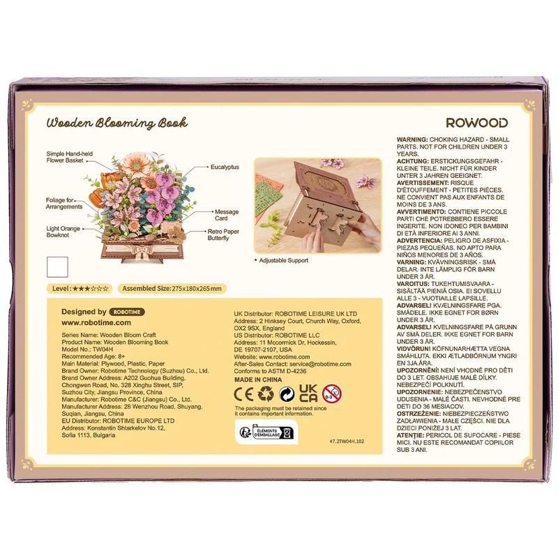 Robotime Wooden Blooming Book TW04H