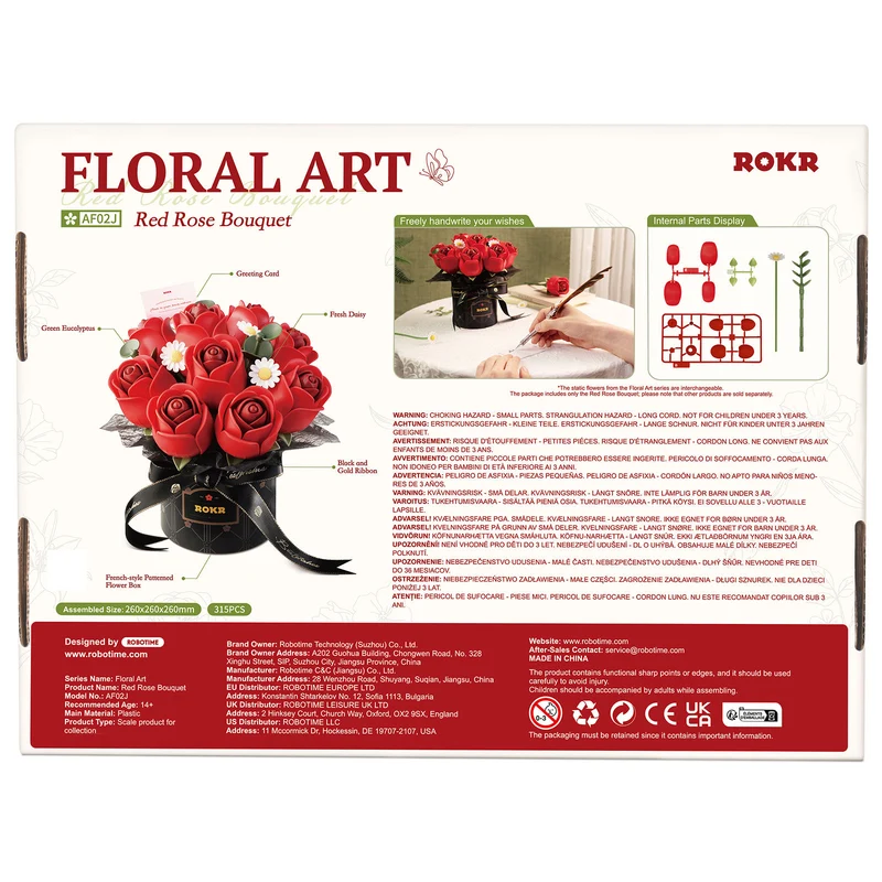 Robotime Red Rose Bouquet AF02J