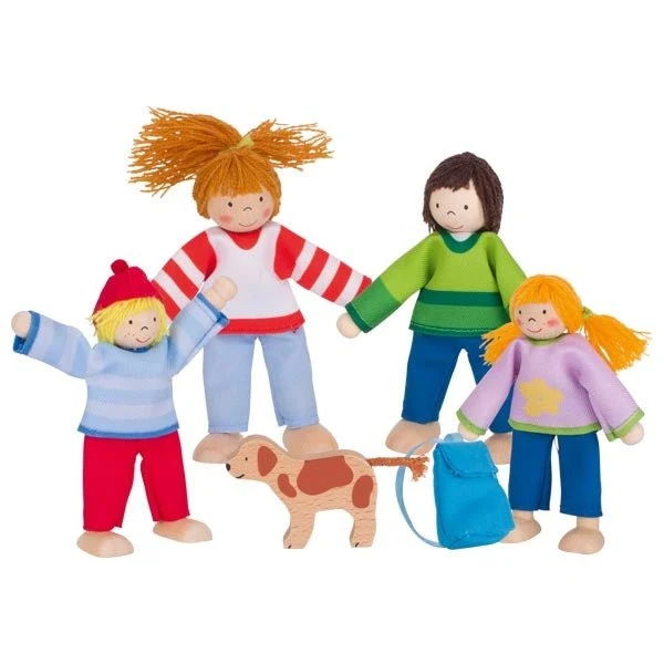 GoKi 51863 Biegepuppen Camping-Familie