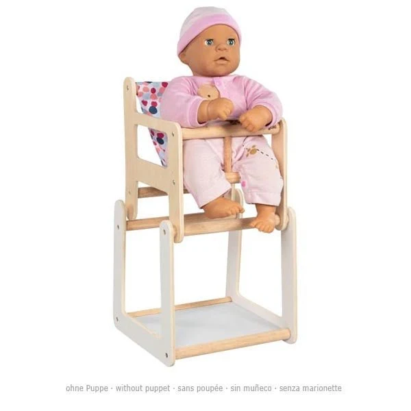 GoKi 51483 Puppenhochstuhl mit Tisch, 2in1