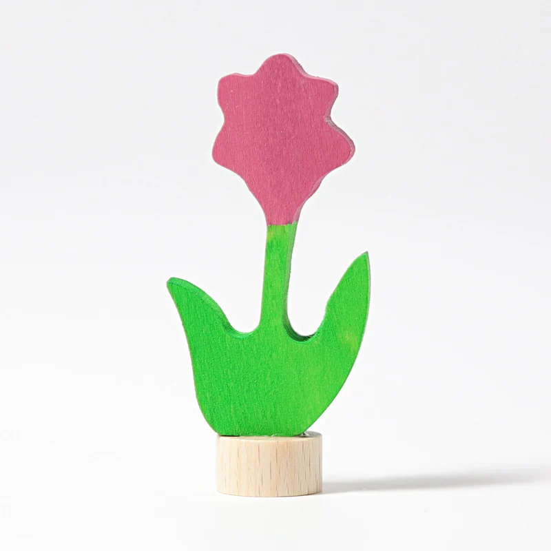 Grimms 03600 Steckfigur rosa Blume