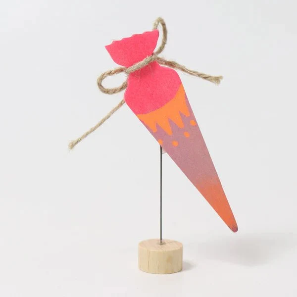 Grimms 03330 Steckfigur Schultüte Neonpink