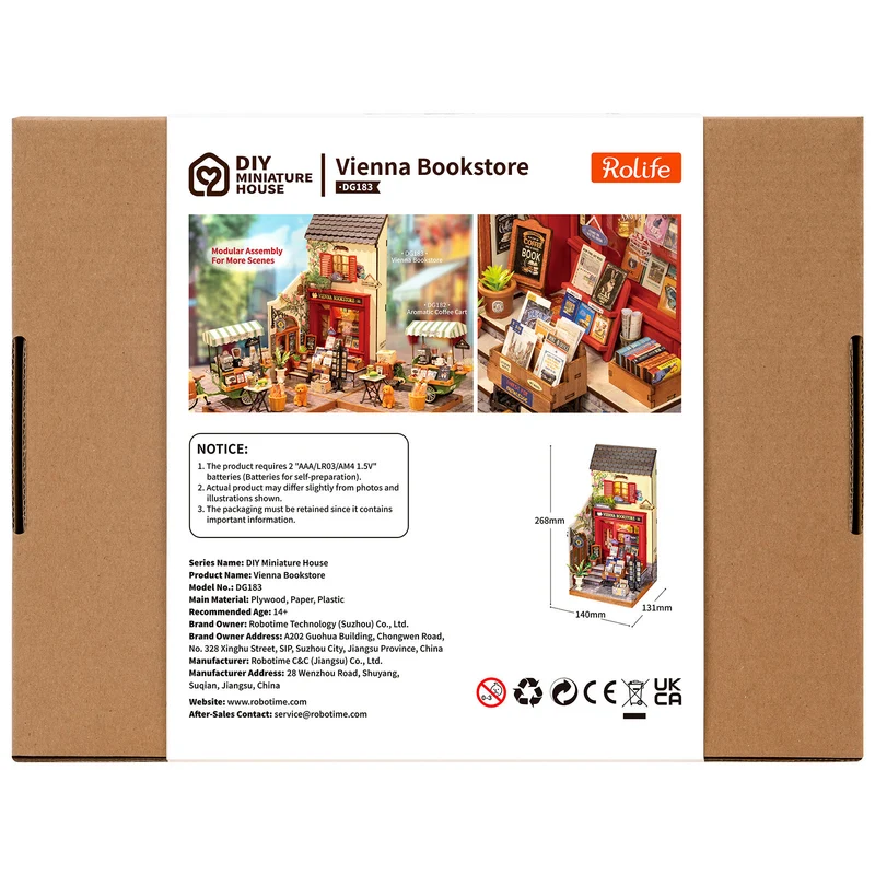 Robotime Vienna Bookstore DG183