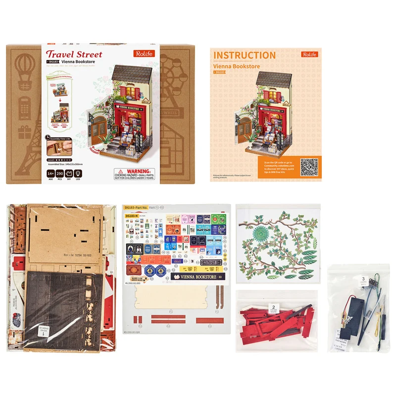 Robotime Vienna Bookstore DG183