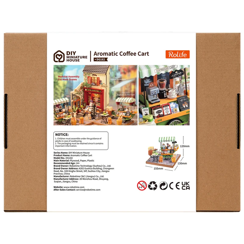 Robotime Aromatic Coffee Cart DG182
