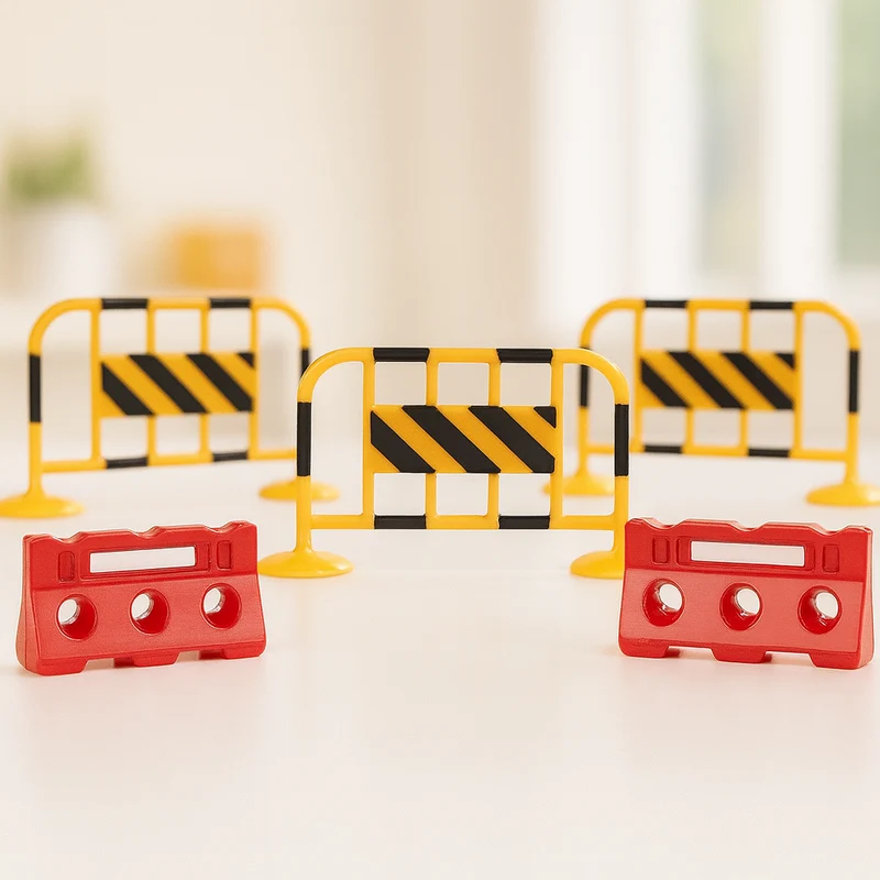 Miniatur Absperrung 6er-Set – Wichtel Zubehör Baustelle