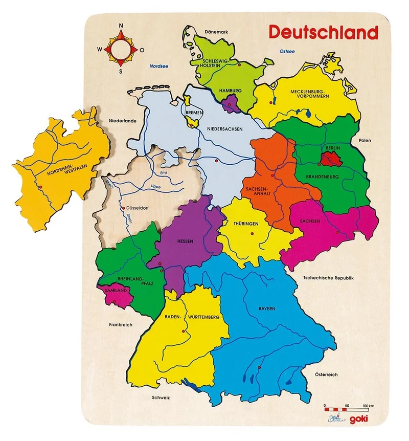 GoKi Einlegepuzzle Deutschland II