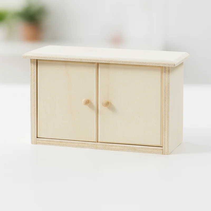 Miniatur Kommode Holz 8,5x3,5x5,6cm – Wichtel Zubehör Puppenhaus