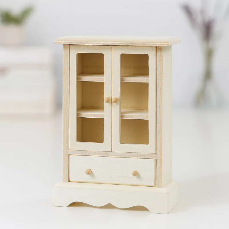 Miniatur Schrank aus Holz 7,8x3,2x11,6cm – Wichtel Zubehör