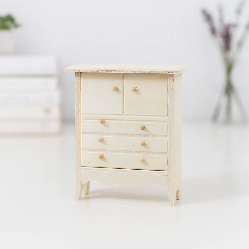 Miniatur Schrank 11,1cm Holz – Wichtel Zubehör für Puppenhaus & Diorama