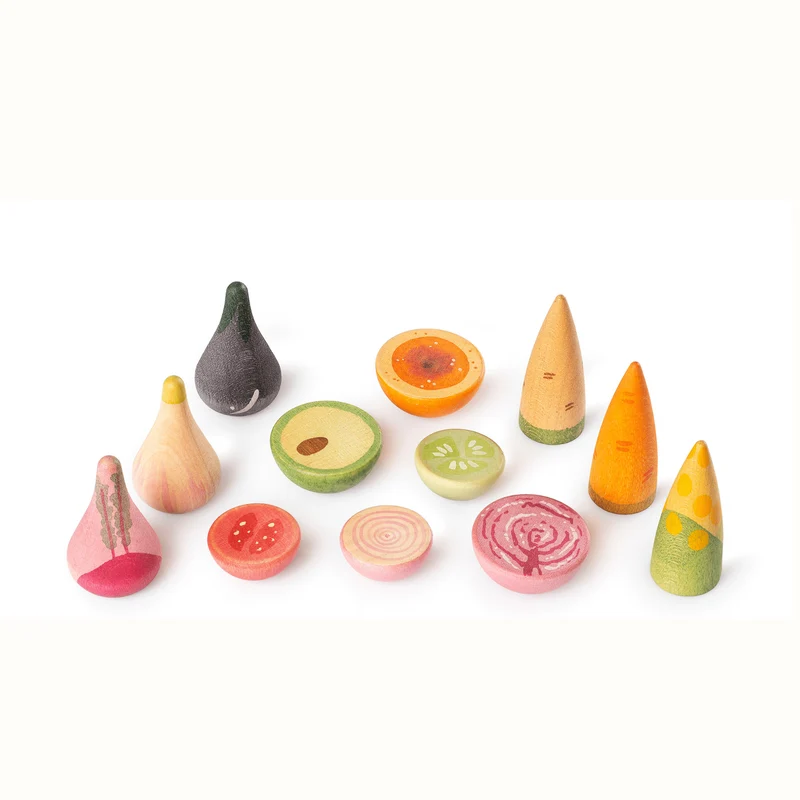 Grapat Veggies - 12 handbemalte Gemüse aus Holz