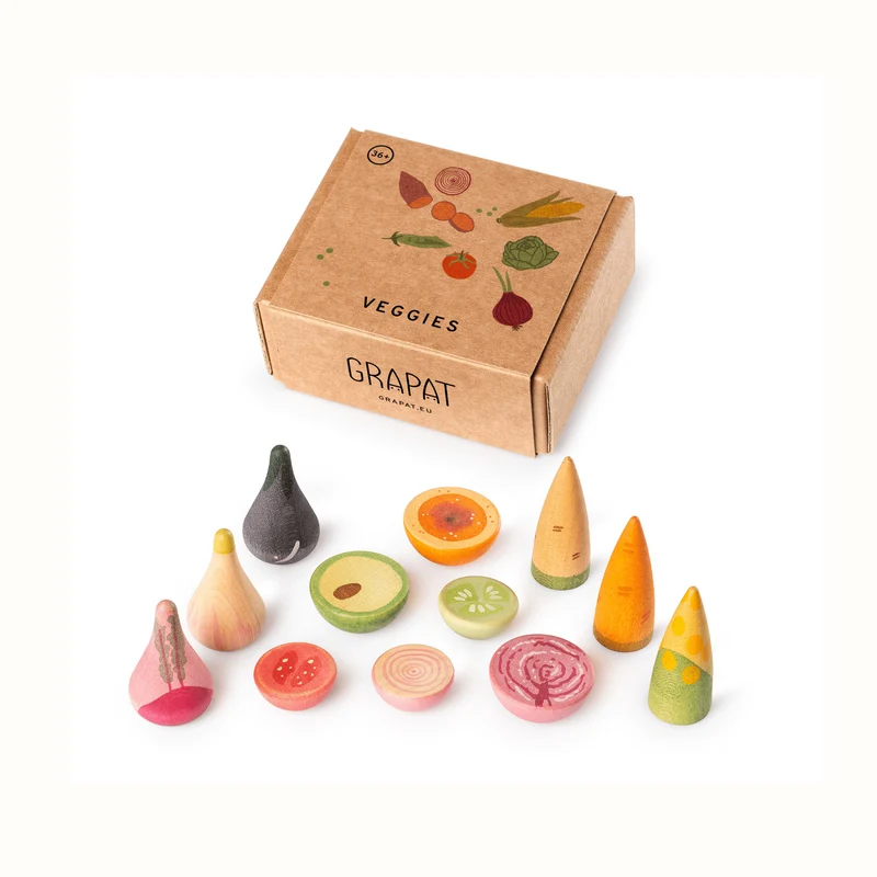 Grapat Veggies - 12 handbemalte Gemüse aus Holz