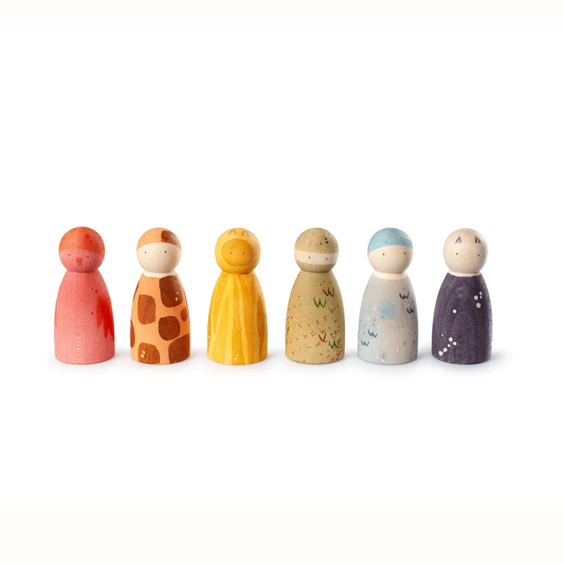 Grapat The Animal Crew - 6 Tierfreunde Holzfiguren