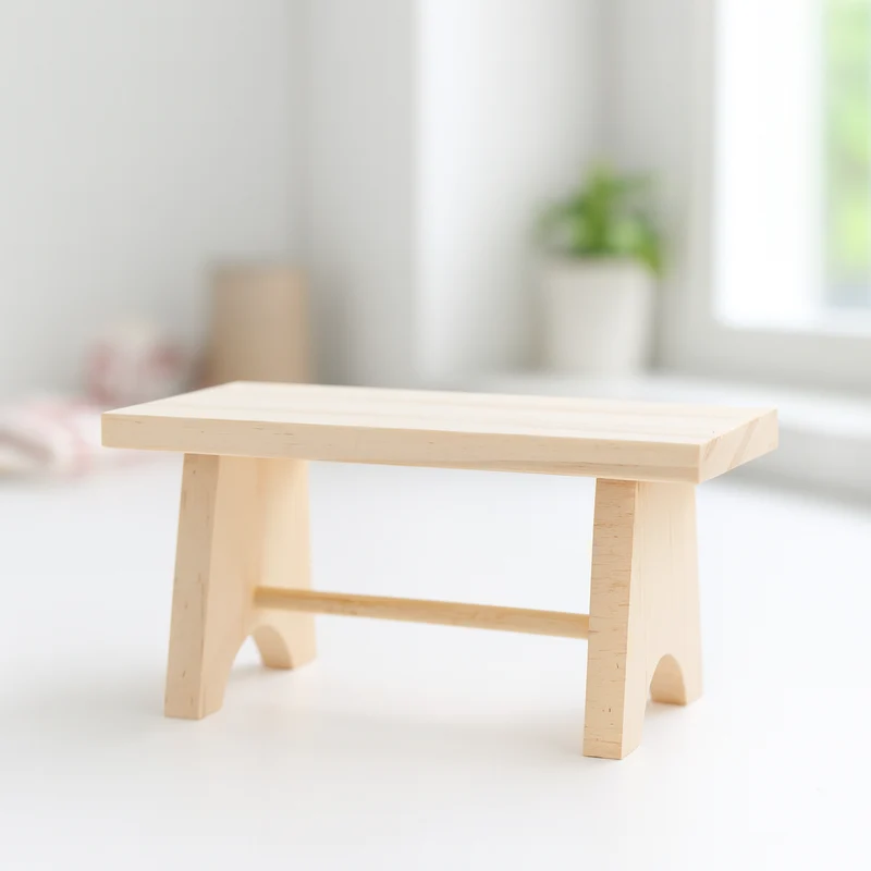 Miniatur Bank – Wichtel Zubehör Holz 8x3,5x3,5cm