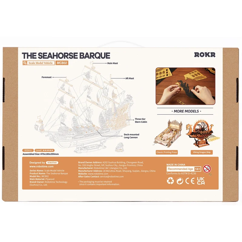 Robotime The Seahorse Barque MCB02