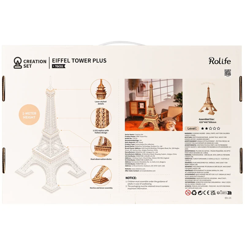 Robotime Eiffel Tower Plus TGC02