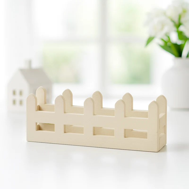 Miniatur Blumenkasten 8cm Holz – Wichtel Zubehör für Puppenhaus & Diorama