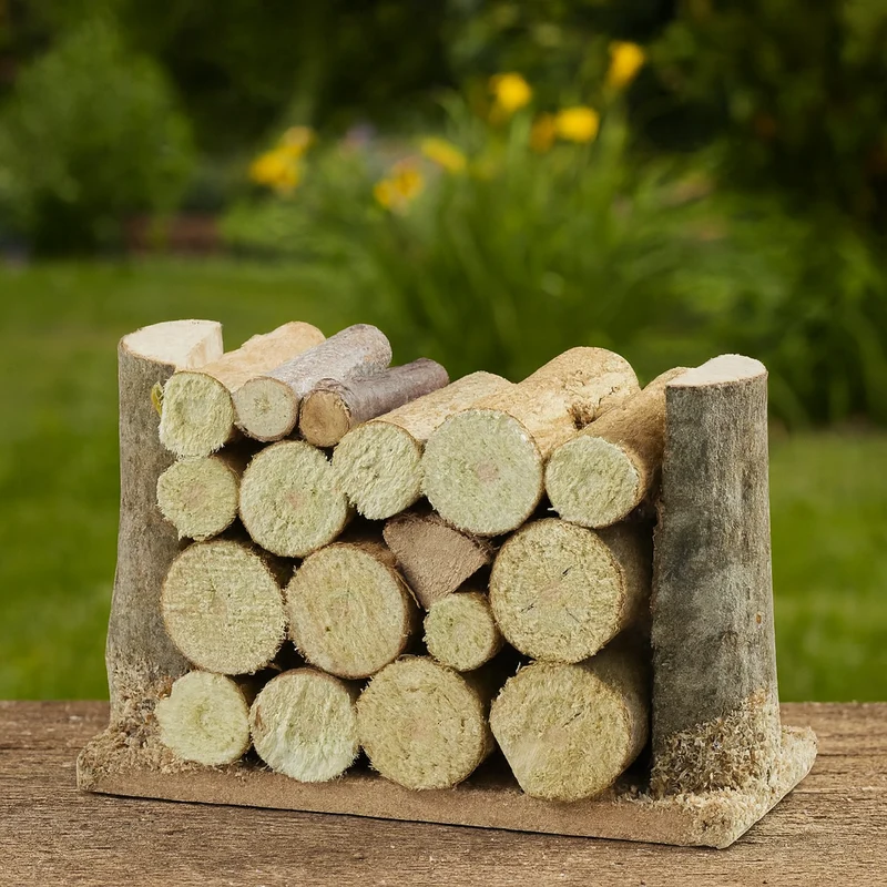 Miniatur Holzstoß 6cm – Wichtel Zubehör für Puppenhaus & Diorama