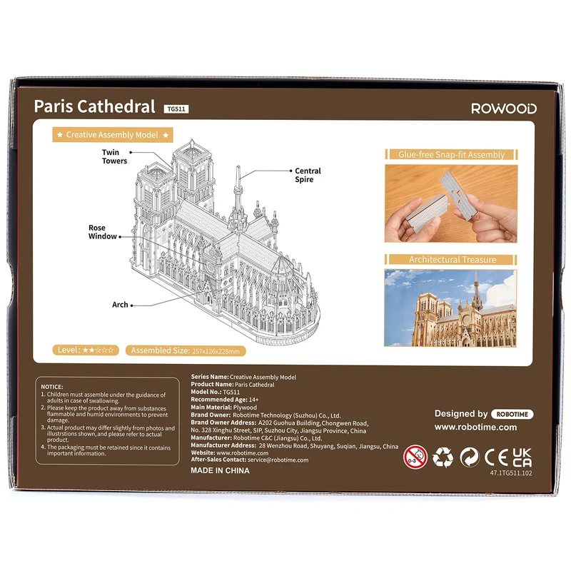 Robotime Paris Cathedral TG511