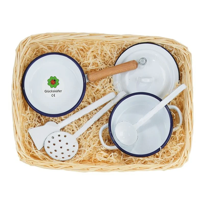 Glückskäfer 530740 Koch-Set Emaille im Korb