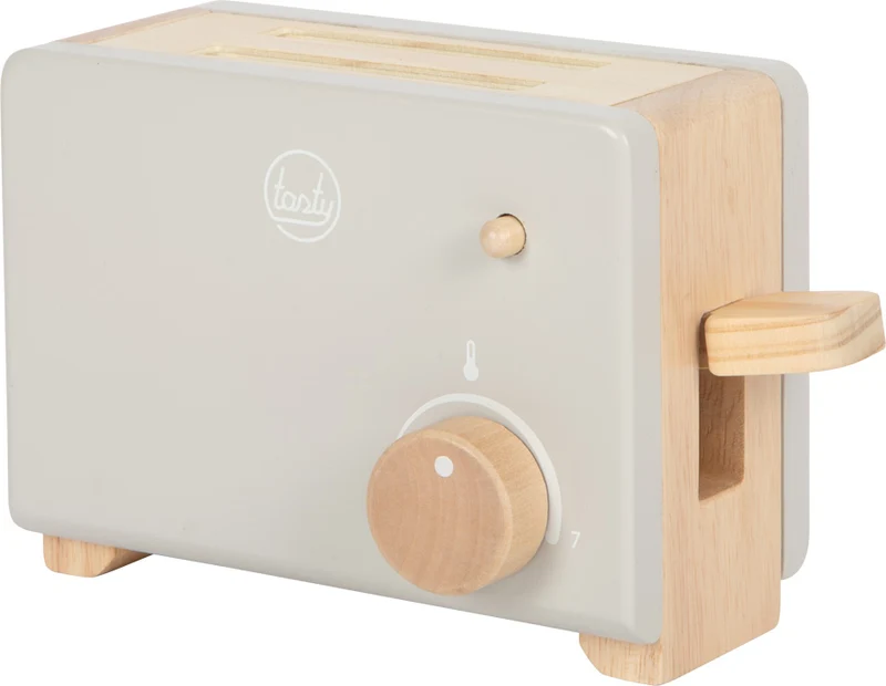 Toaster-Set Grau „Tasty“ – Holz-Spielzeugküche mit Zubehör