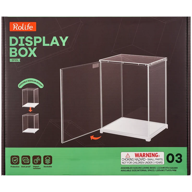 Robotime Dust Cover / Display Case Portrait M (Innenmaße L:205mm*B:177mm*H:264mm) DF05L