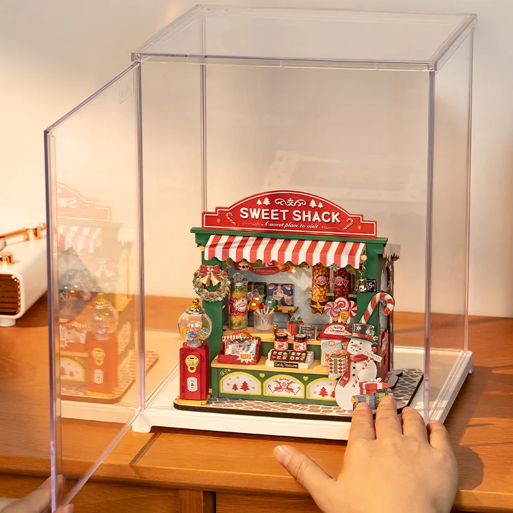 Robotime Dust Cover / Display Case Portrait M (Innenmaße L:205mm*B:177mm*H:264mm) DF05L
