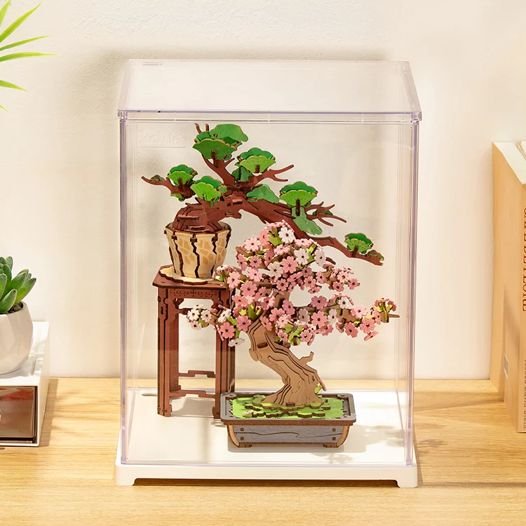 Robotime Dust Cover / Display Case Portrait M (Innenmaße L:205mm*B:177mm*H:264mm) DF05L