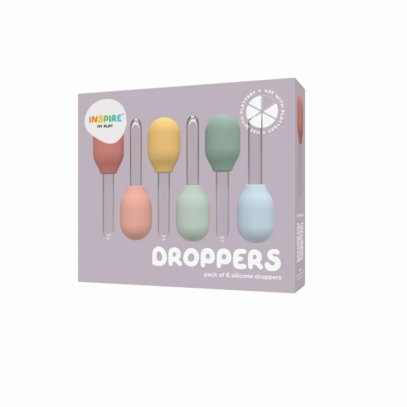Inspire My Play 125: Pastell Pipetten-Set für Sensorikspiel – 6er-Set