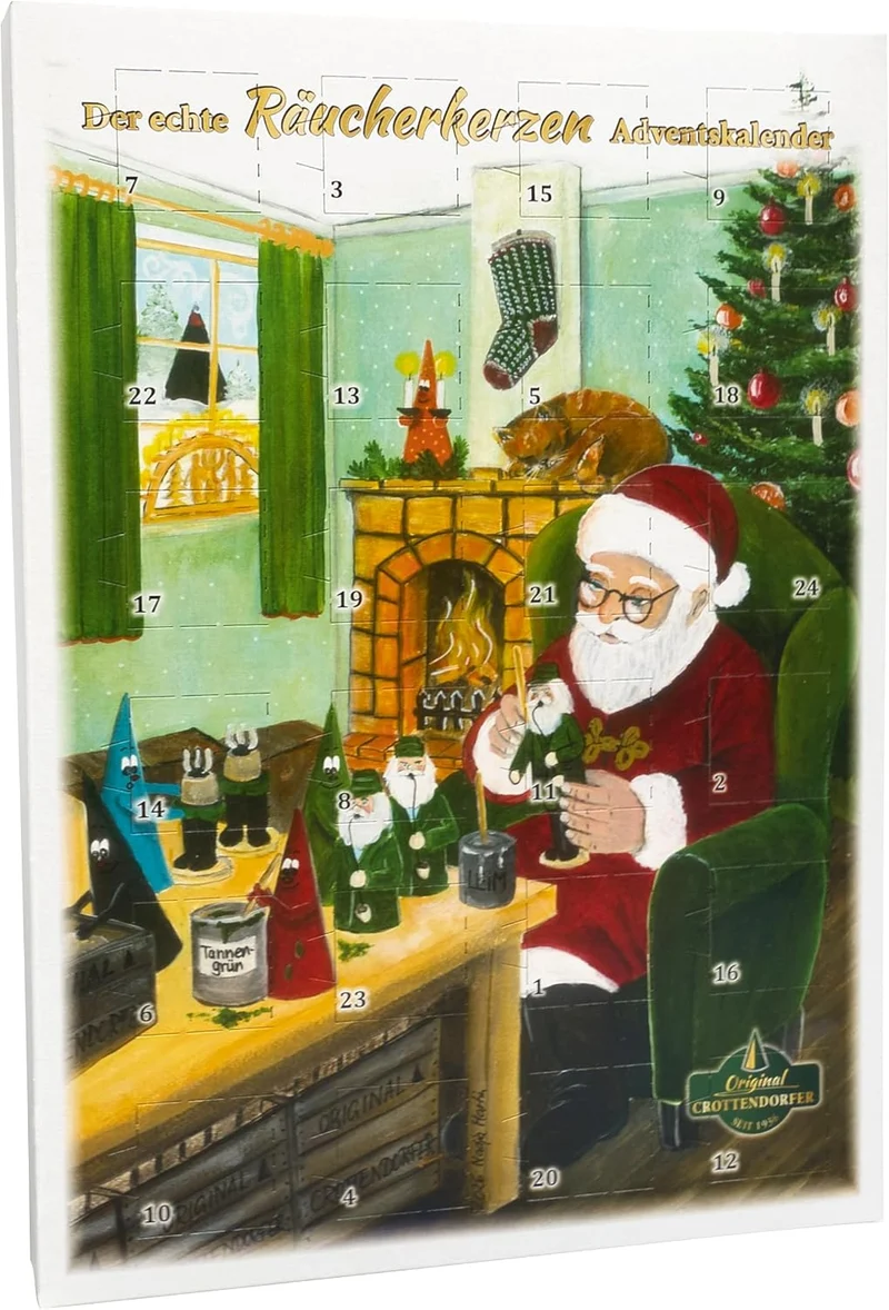 Crottendorfer der echte Räucherkerzen Adventskalender Hochformat 2026