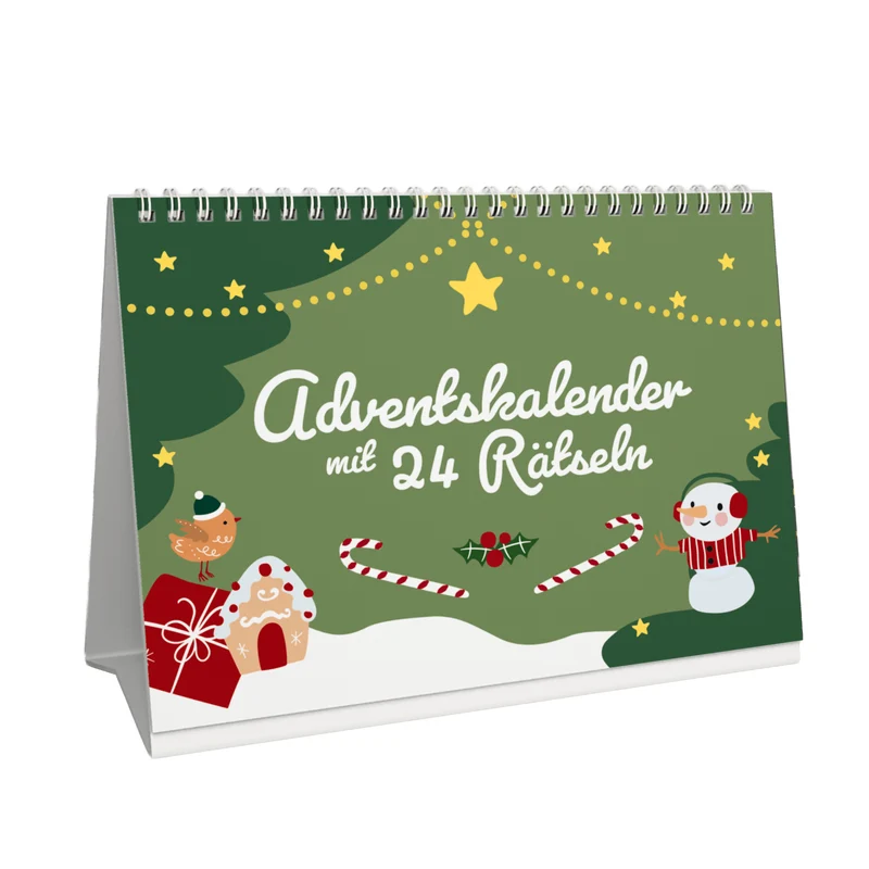 Rätsel-Adventskalender mit 24 kniffligen Rätseln für die ganze Familie