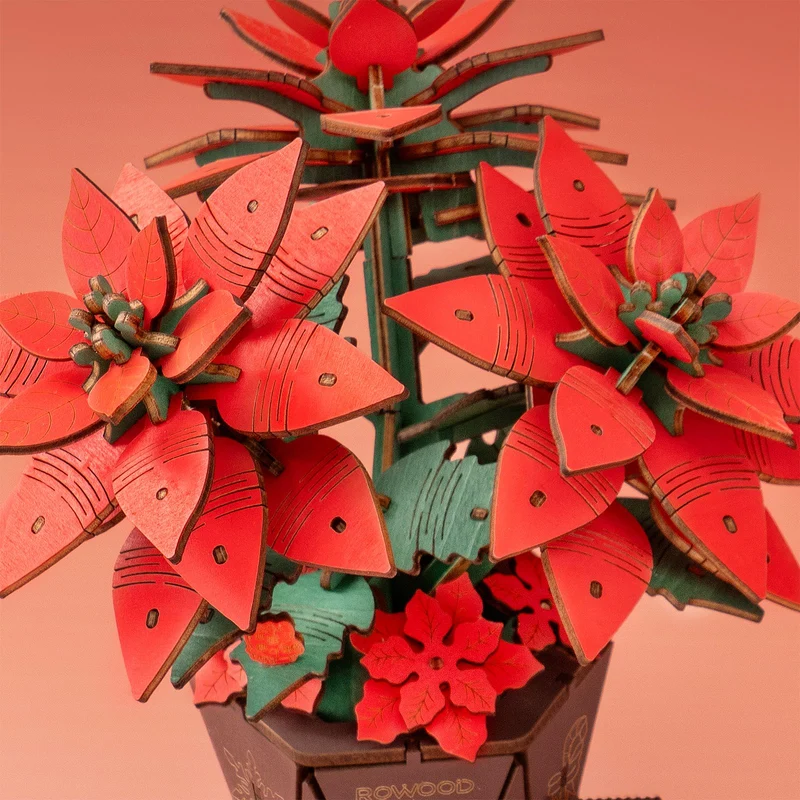 Robotime Weihnachtsstern (Poinsettia) TF001