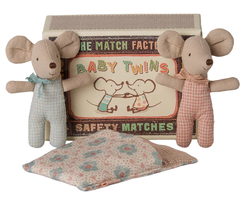 Maileg Zwillings-Babymäuse in Schiebeschachtel