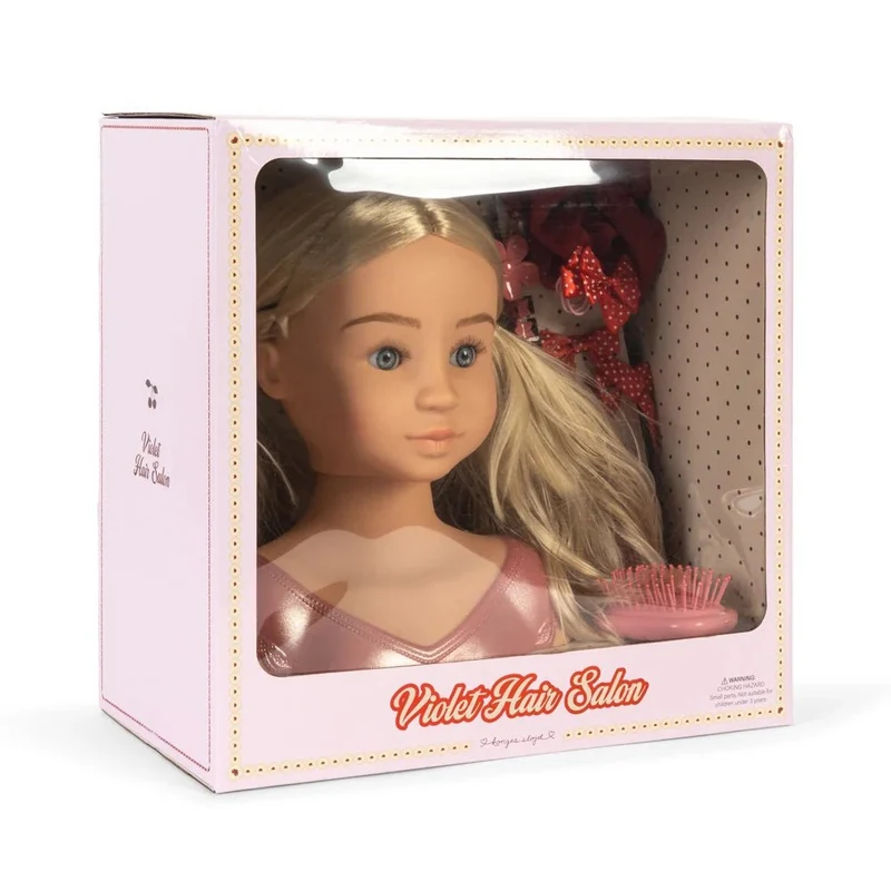 Frisierkopf "Doll Hair Salon Violet" inkl. Haarschmuck