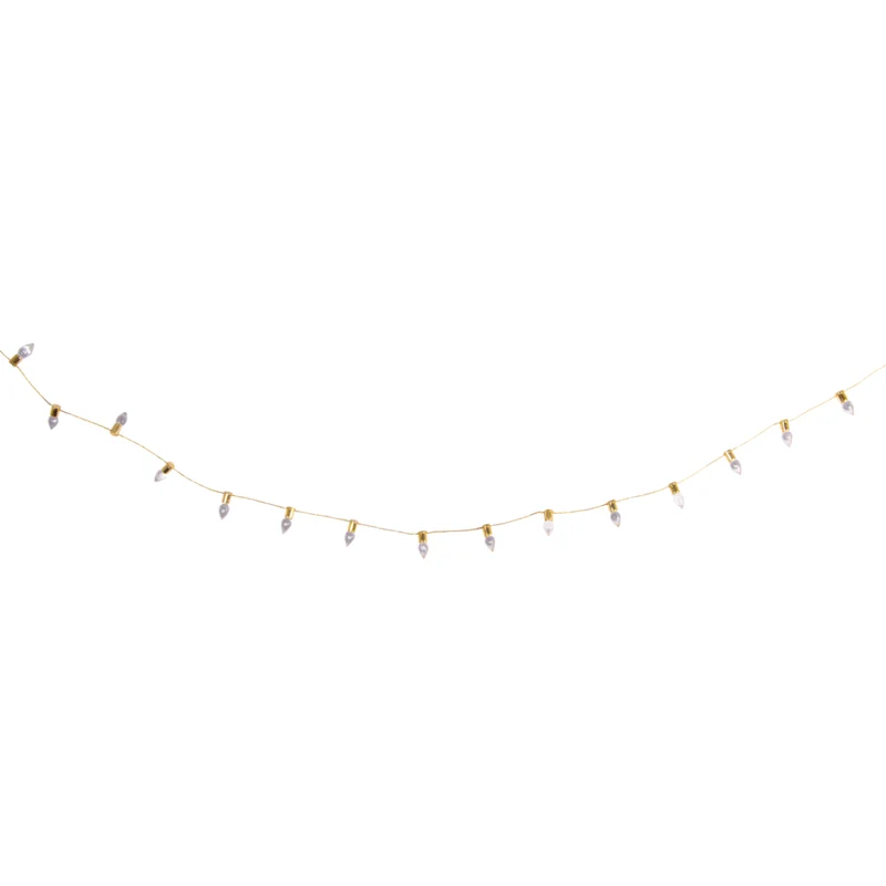 Edle Mini-Lichterkette in Gold – Stilvolle Deko für die Wichteltür (ohne Beleuchtung)
