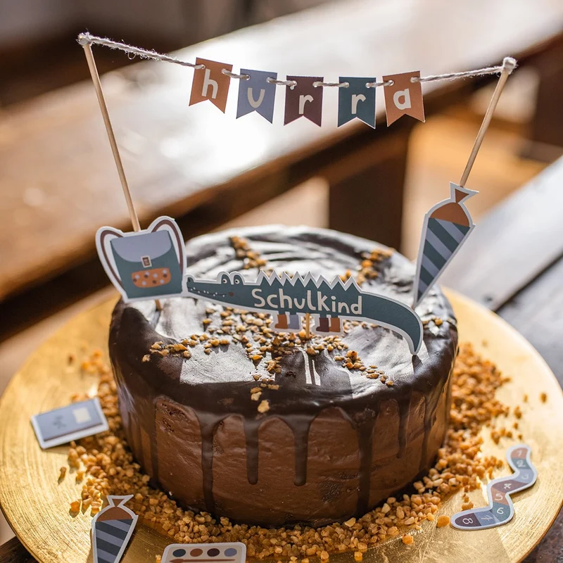 Cake Topper Schulkind Adventure