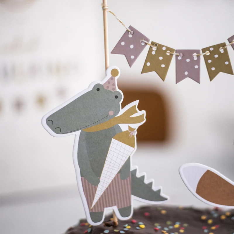 Cake Topper Schulkind Pastell