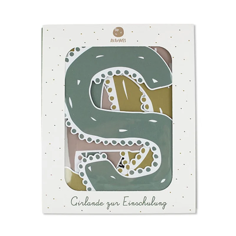 Girlande Schulkind Pastell