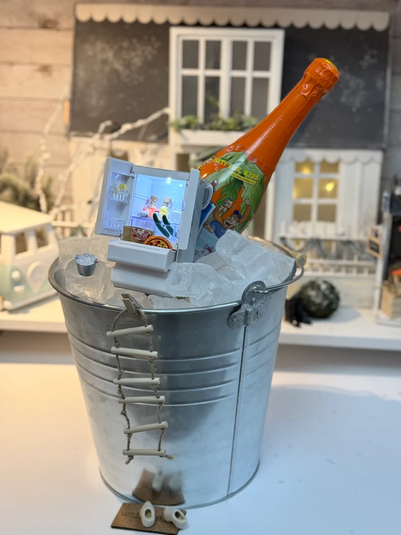 Miniaturkühlschrank mit Beleuchtung & Gefrierfächern