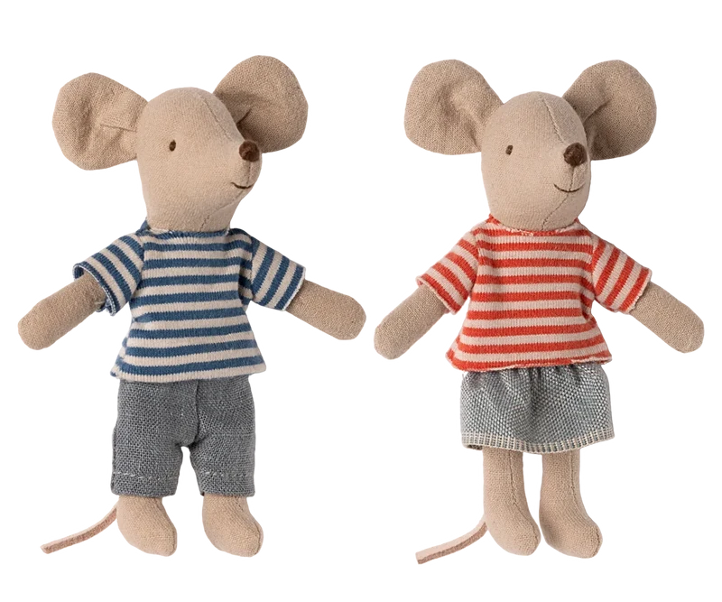 Maileg LouiMax und Stella - kleine Geschwistermäuse im Haus
