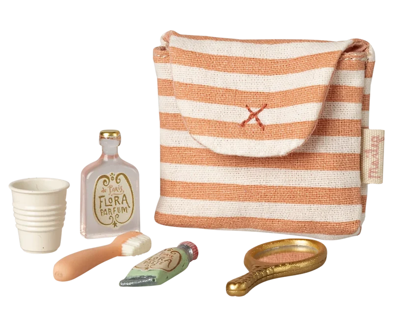 Maileg Zahnbürsten-Set für Maus – Orange gestreift