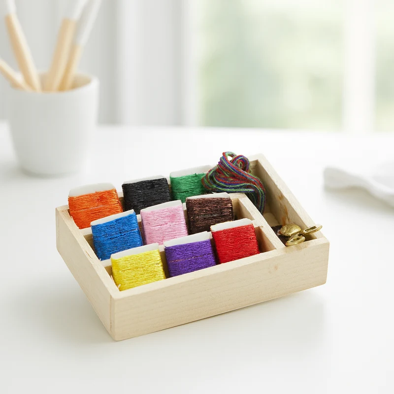 Miniatur Nähbox 11-teilig – Wichtel Zubehör für Schneiderin