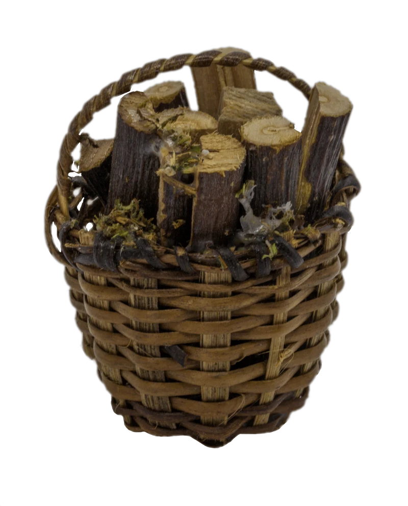 Kahlert Licht 90002: Korb mit Holz groß Miniatur