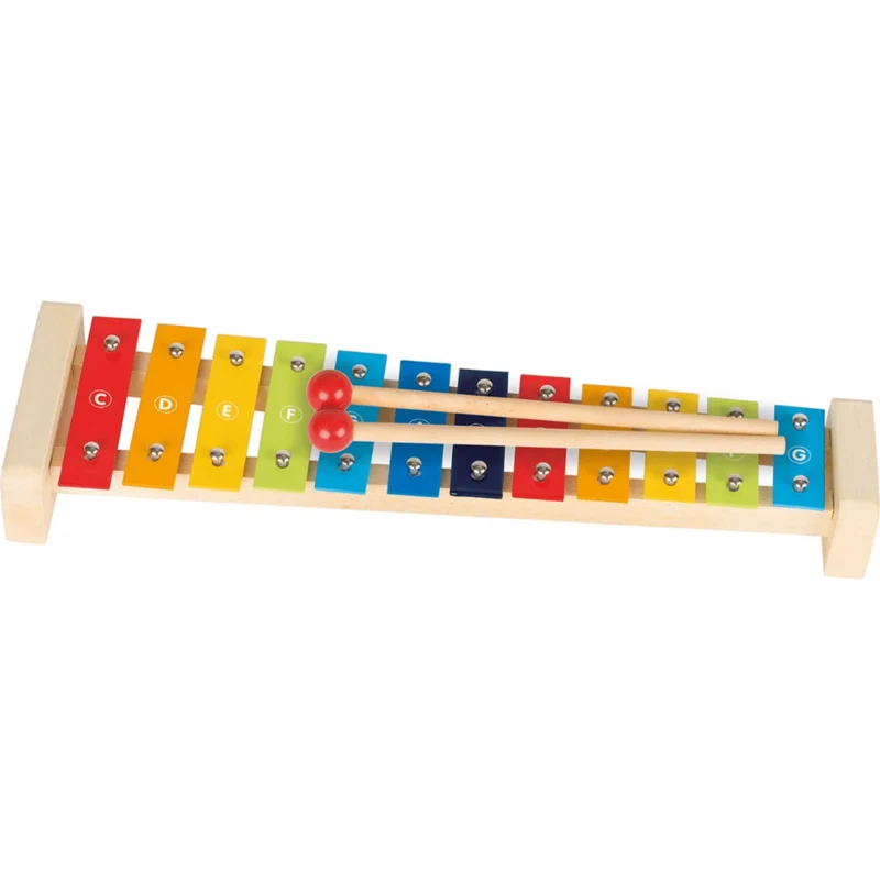 GoKi 61907 Xylophhon mit Notenheft, 12 Tonplatten