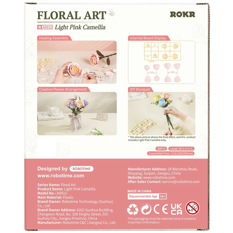 Robotime Light Pink Camellia AD012