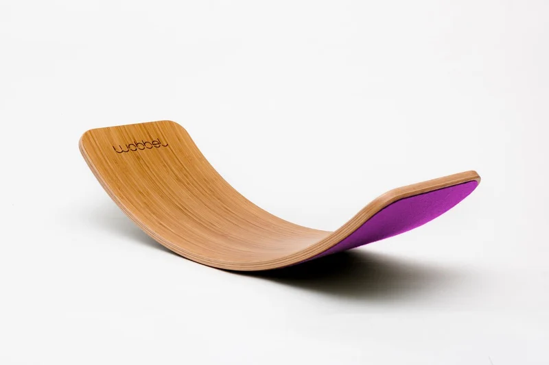 Wobbel Balanceboard Original - Bambus mit Filz in verschiedenen Farben