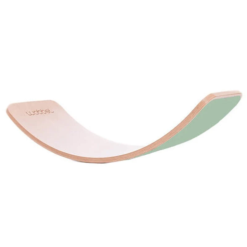 Wobbel Balanceboard Original - transparent lackiert mit Filz in verschiedenen Farben